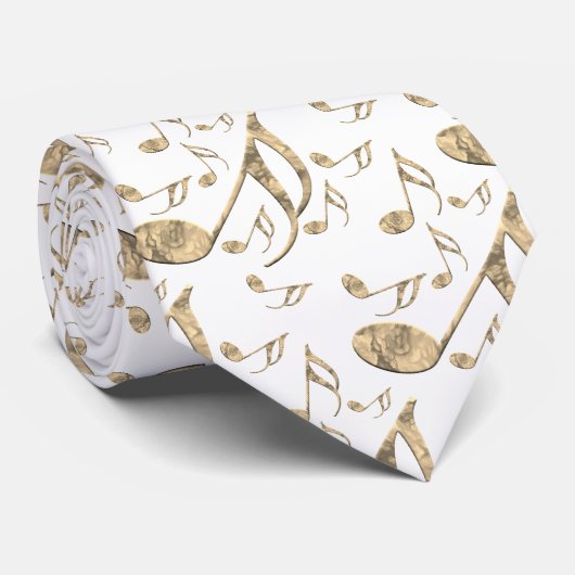 Golden Plectron – Stijlvol design voor muziekliefh Stropdas (Opgerold)