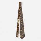 Golden Plectron – Stijlvol design voor muziekliefh Stropdas (Achterkant)