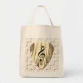Golden Plectron – Stijlvol design voor muziekliefh Tote Bag (Voorkant)