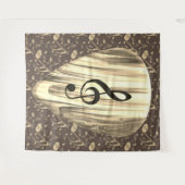 Golden Plectron – Stijlvol design voor muziekliefh Wandkleed (Voorkant (horizontaal))