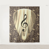 Golden Plectron – Stijlvol design voor muziekliefh Wandkleed (Voorkant)