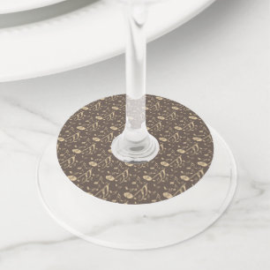 Golden Plectron – Stijlvol design voor muziekliefh Wijnglaslabel