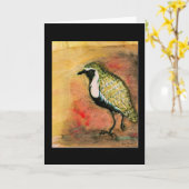 Golden Plover - watervogel Note Kaart (Gele Bloem)