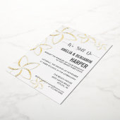 Golden Plumeria Vow Renewal Uitnodiging die we nog (Gedraaid)