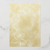 Golden Plumeria Vow Renewal Uitnodiging die we nog (Achterkant)
