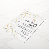 Golden Plumeria Vow Renewal Uitnodiging die we nog (Gedraaid)