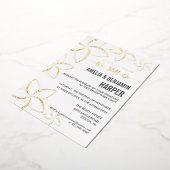 Golden Plumeria Vow Renewal Uitnodiging die we nog (Gedraaid)
