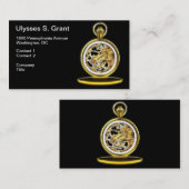 Golden Pocketwatch Pocket Watch Visitekaartje (Voorkant / Achterkant)