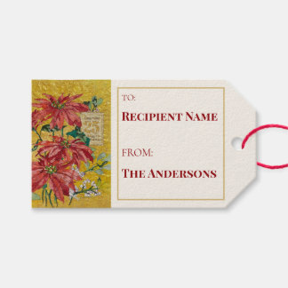 Golden Poinsettia | Fine Art Christmas Collectible Cadeaulabel