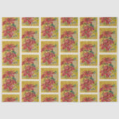 Golden Poinsettia | Fine Art Christmas Tissuepapier (Voorkant)