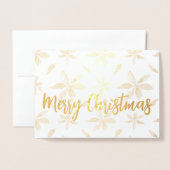 Golden Poinsettia Merry kerst - Specialized Foi Folie Kaarten (Voorkant met envelop)