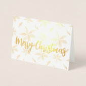 Golden Poinsettia Merry kerst - Specialized Foi Folie Kaarten (Voorkant)