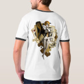Golden Poker Girl 2 T-shirt (Achterkant volledig)