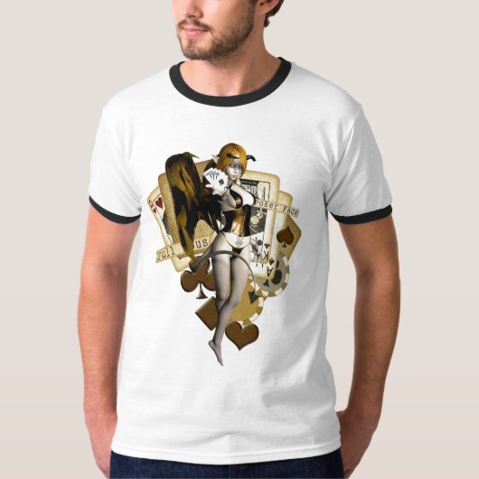 Golden Poker Girl 2 T-shirt (Voorkant)
