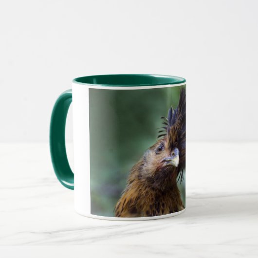 Golden Poland Hen Mok (Voorkant links)