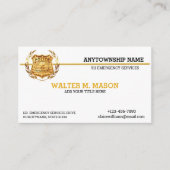 Golden Police Badge Custom Visitekaartje (Voorkant)