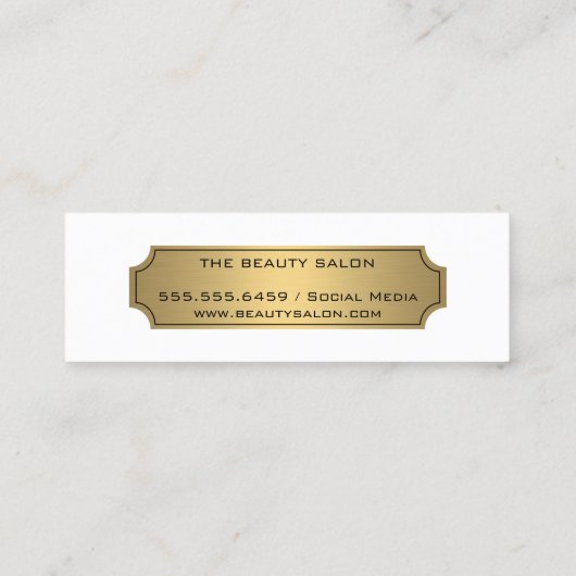 Golden Polka Dot Pattern Mini Visitekaartje (Achterkant)