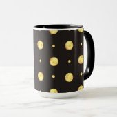 Golden Polka Dot Two-Tone Mug, 15 oz Mok (Voorkant rechts)