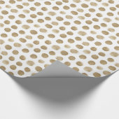 Golden Polka Dots Cadeaupapier (Hoek)