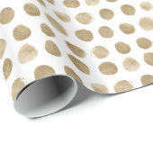 Golden Polka Dots Cadeaupapier (Rol Hoek)