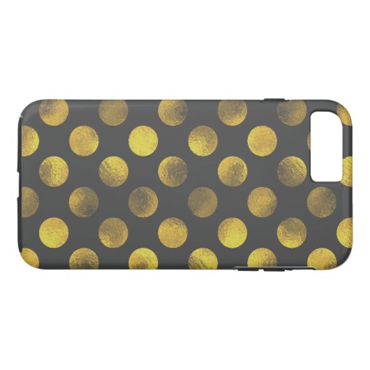 Golden Polka Dots Faded Case-Mate iPhone Case (Achterkant (Horizontaal))