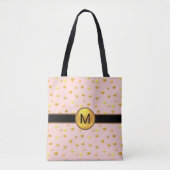 Golden Polka Dots op roze Tote Bag (Voorkant)