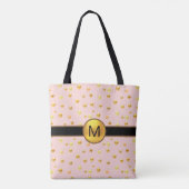 Golden Polka Dots op roze Tote Bag (Achterkant)