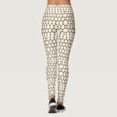 Golden Polka Dots Pattern Aangepaste Leggings (Achterkant)