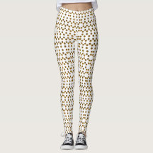 Golden Polka Dots Pattern Aangepaste Leggings