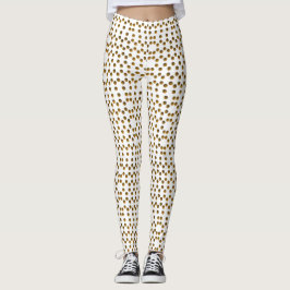 Golden Polka Dots Pattern Aangepaste Leggings