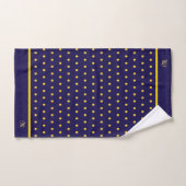 Golden polka-punten op marineblauw bad handdoek (Handdoek)