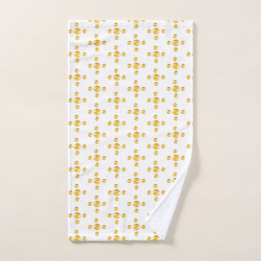 Golden polka stipt wit bad handdoek (Handdoek)