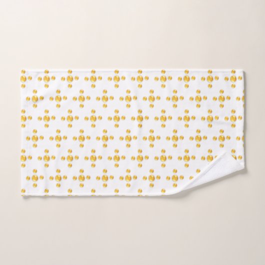 Golden polka stipt wit bad handdoek (Handdoek)