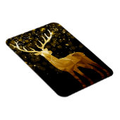 Golden Polygon Geometric Deer Magneet (Rechterzijde)