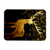 Golden Polygon Geometric Deer Magneet (Horizontaal)