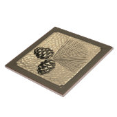 Golden Ponderosa Pinecone Tegel Tegeltje (Zijkant)