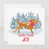 Golden poodle-kerstkaart (Voorkant / Achterkant)