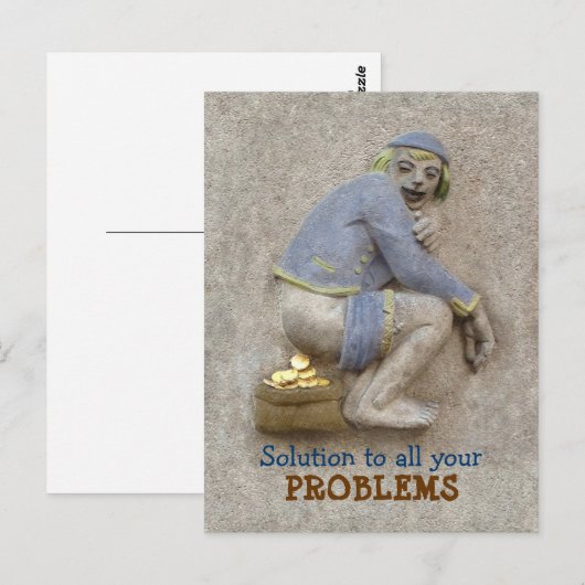 Golden Poop ~ Briefkaart / Uitnodiging (Voorkant / Achterkant)