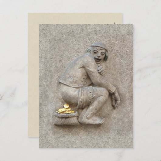 Golden Poop ~ Briefkaart / Uitnodiging (Voorkant / Achterkant)