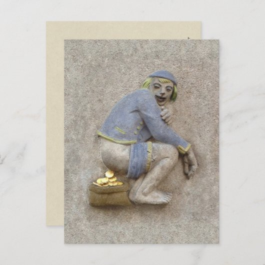 Golden Poop ~ Briefkaart / Uitnodiging (Voorkant / Achterkant)