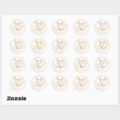 Golden Pop it - Baby shower Ronde Sticker (Vel)