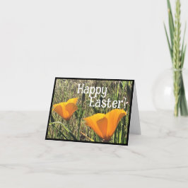 Golden Poppies Easter Card 2 Bedankkaart
