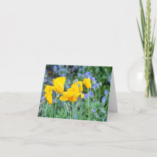 Golden Poppies voor show waar je om geeft Bedankkaart