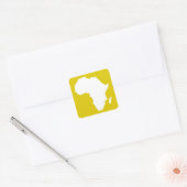 Golden Poppy Audacious Africa Vierkante Sticker (Envelop)