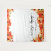 Golden Poppy Baby shower Wandkleed (Voorkant (horizontaal))