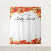 Golden Poppy Baby shower Wandkleed (Voorkant)