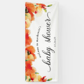 Golden Poppy Baby shower Welkom Spandoek (Verticaal)