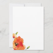 Golden Poppy Bridal Luncheon Shower Kaart (Achterkant)