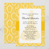 Golden Poppy Damask Vrijgezellenfeest Kaart (Voorkant / Achterkant)