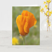 Golden Poppy Flower Kaart (Gele Bloem)
